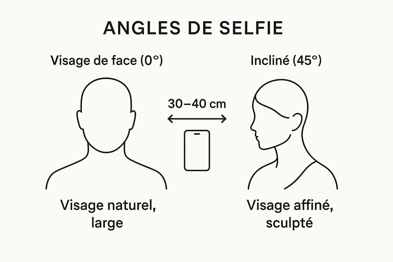 Infographic about comment faire un beau selfie