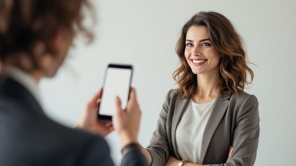 Photo d'une femme utilisant son téléphone