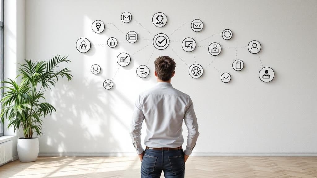 Une professionnelle souriante et confiante, illustrant le succès d'une marque personnelle bien développée.