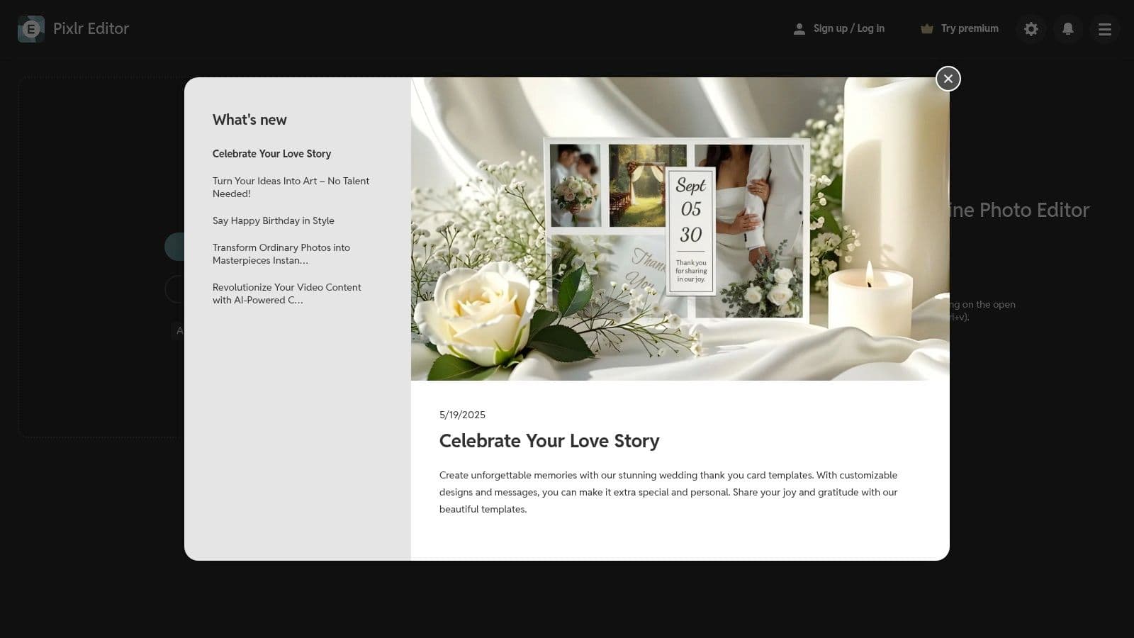 Pixlr E with AI Tools